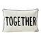 Hello Honey® Cream & Black Better Together Applique Lumbar Pillow